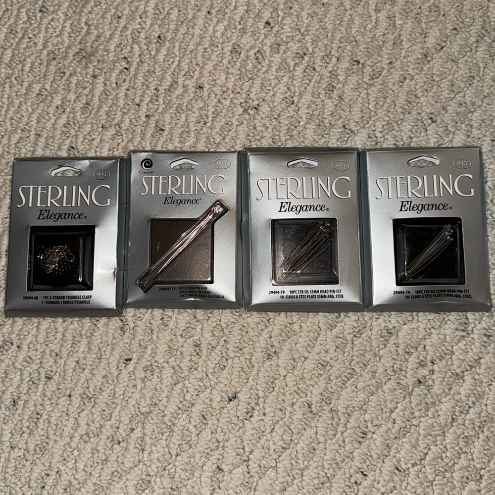 Sterling Elegance Four Sterling Findings for Jewelry Making or Repair